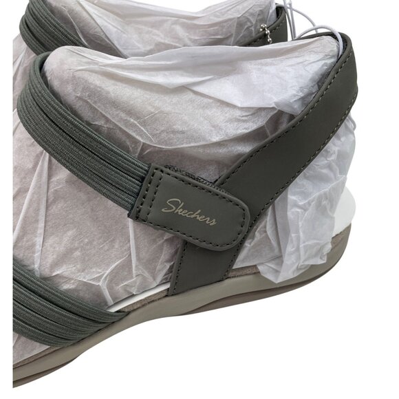 Skechers Womens Size 11 Olive Green Reggae Slim Coffee Run Sandals Stretch Fit - Picture 6 of 14